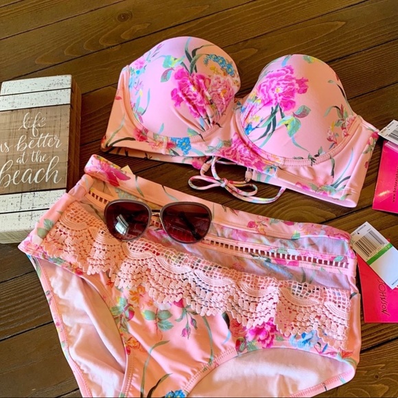 Betsey Johnson Other - NWT Betsy Johnson floral mesh detailed bikini